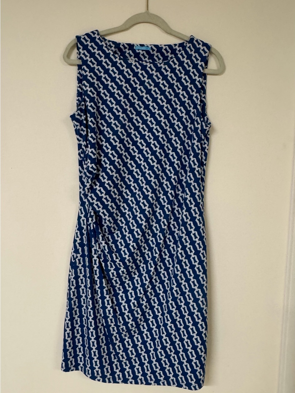 J McLaughlin Catalina Cloth Blue and White Midi Dress